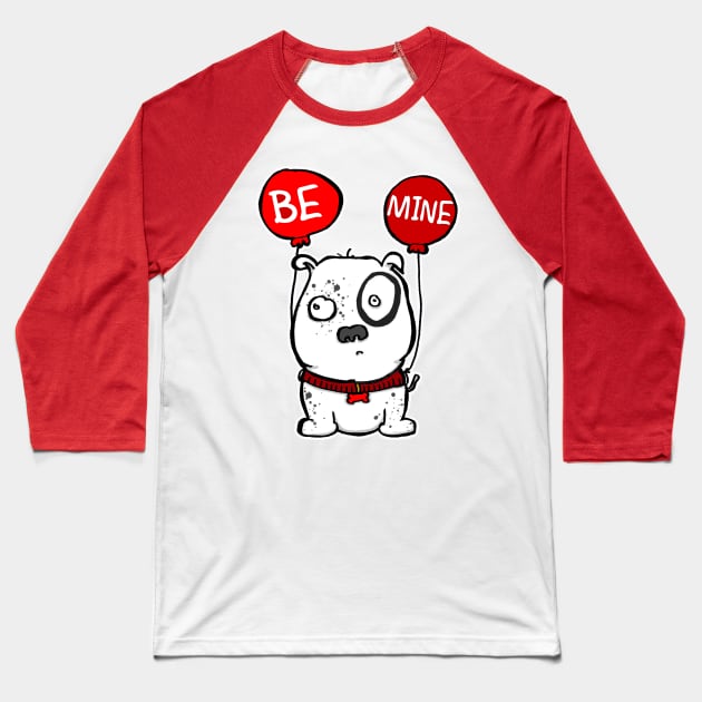 Valentine Pooch Baseball T-Shirt by Vandalay Industries